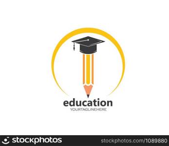 pencil vector illustration icon and logo of education design