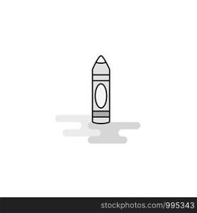 Pencil Web Icon. Flat Line Filled Gray Icon Vector