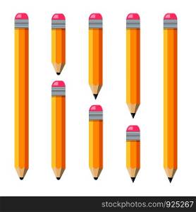 Pencils templates for your design in flat style. Vector EPS10 iilustration