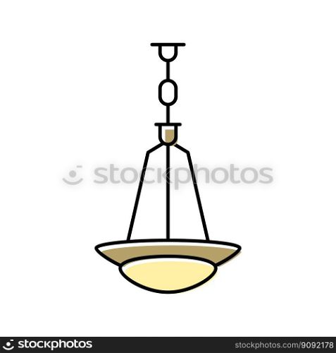 pendant lamp ceiling color icon vector. pendant lamp ceiling sign. isolated symbol illustration. pendant lamp ceiling color icon vector illustration