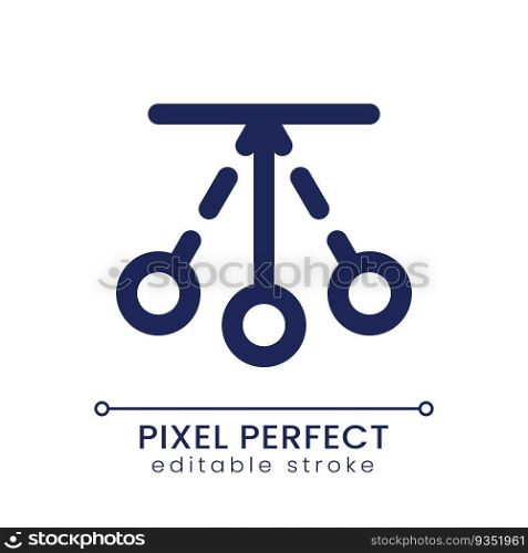 Pendulum animation pixel perfect linear ui icon. Back and forth motion. Film editing program. Oscillate effect. GUI, UX design. Outline isolated user interface element for app and web. Editable stroke. Pendulum animation pixel perfect linear ui icon