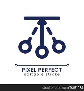 Pendulum animation pixel perfect linear ui icon. Back and forth motion. Film editing program. Oscillate effect. GUI, UX design. Outline isolated user interface element for app and web. Editable stroke. Pendulum animation pixel perfect linear ui icon