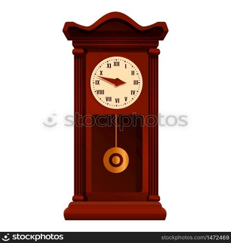 Pendulum clock time icon. Cartoon of pendulum clock time vector icon for web design isolated on white background. Pendulum clock time icon, cartoon style