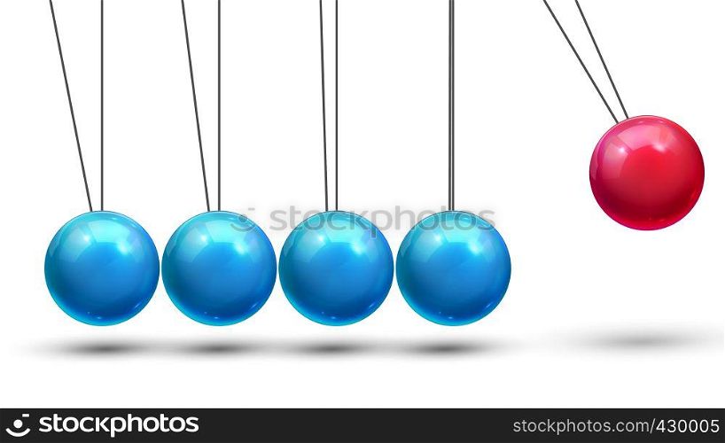 Pendulum Vector. Classic Pendulum With Metall Balls. Physics. Business Leadership. Illustration. Pendulum Vector. Classic Pendulum With Metall Balls. Physics Motion. Business Leadership. Illustration