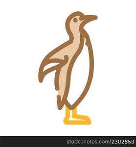 penguin bird color icon vector. penguin bird sign. isolated symbol illustration. penguin bird color icon vector illustration