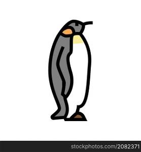 penguin bird in zoo color icon vector. penguin bird in zoo sign. isolated symbol illustration. penguin bird in zoo color icon vector illustration