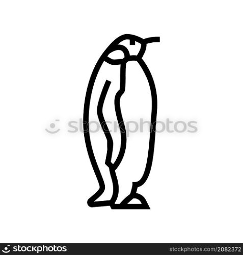 penguin bird in zoo line icon vector. penguin bird in zoo sign. isolated contour symbol black illustration. penguin bird in zoo line icon vector illustration