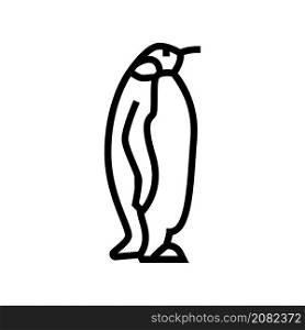 penguin bird in zoo line icon vector. penguin bird in zoo sign. isolated contour symbol black illustration. penguin bird in zoo line icon vector illustration