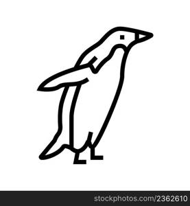 penguin bird line icon vector. penguin bird sign. isolated contour symbol black illustration. penguin bird line icon vector illustration