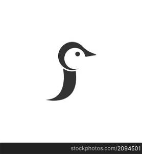 Penguin icon logo design template illustration vector