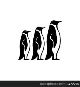 Penguin icon logo vector design template