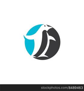 penguin icon vector illustration logo design