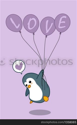 Penguin is holding 4 balloons.
