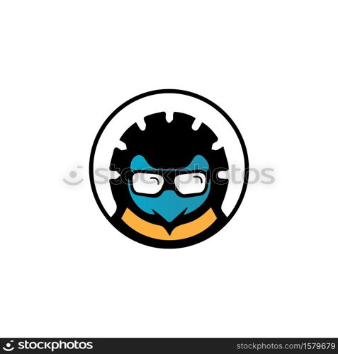 penguin logo template vector icon illustration