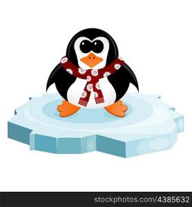 Penguin on an ice floe