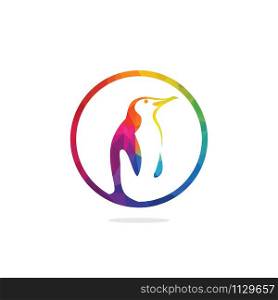Penguin vector logo design. Penguin icon vector design. Symbol logo illustration