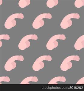 Penis seamless ornament. Vector background