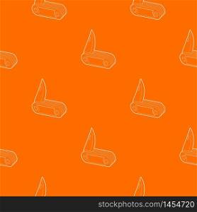 Penknife pattern vector orange for any web design best. Penknife pattern vector orange