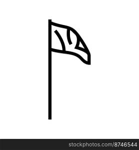 pennant flag line icon vector. pennant flag sign. isolated contour symbol black illustration. pennant flag line icon vector illustration