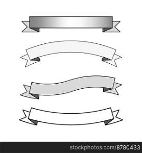 Pennants ribbons icon. Wedding logo. Vector illustration. Stock image. EPS 10.