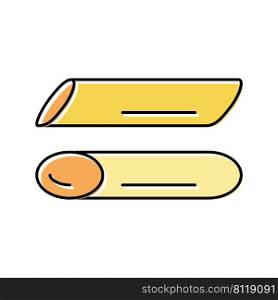 penne pasta color icon vector. penne pasta sign. isolated symbol illustration. penne pasta color icon vector illustration