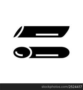 penne pasta glyph icon vector. penne pasta sign. isolated contour symbol black illustration. penne pasta glyph icon vector illustration
