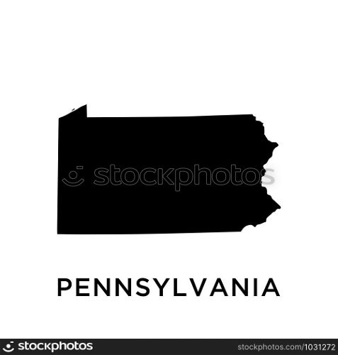 Pennsylvania map icon design trendy