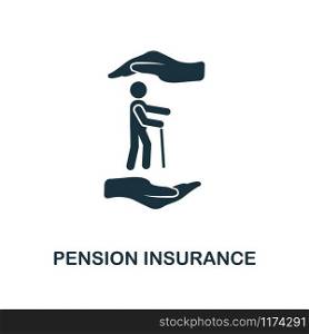 Pension Insurance creative icon. Simple element illustration. Pension Insurance concept symbol design from insurance collection. Can be used for mobile and web design, apps, software, print.. Pension Insurance icon. Line style icon design from insurance icon collection. UI. Illustration of pension insurance icon. Ready to use in web design, apps, software, print.