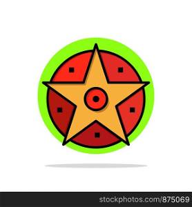 Pentacle, Satanic, Project, Star Abstract Circle Background Flat color Icon