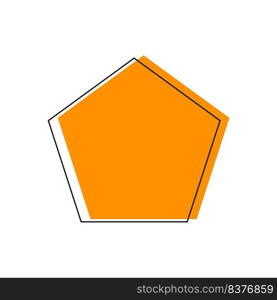 pentagon geometric icon vector illustration design