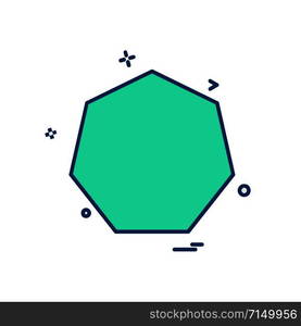 Pentagon icon design vector