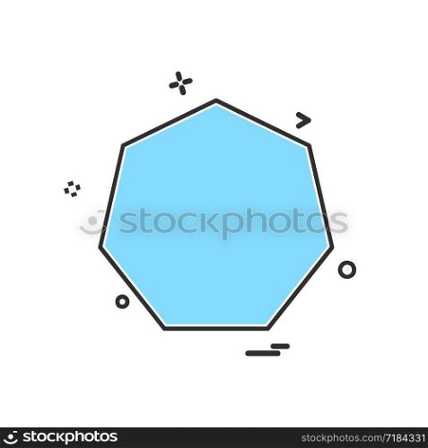Pentagon icon design vector