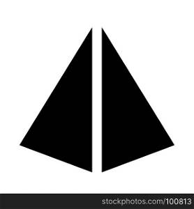 pentagonal pyramid shape, icon on isolated background