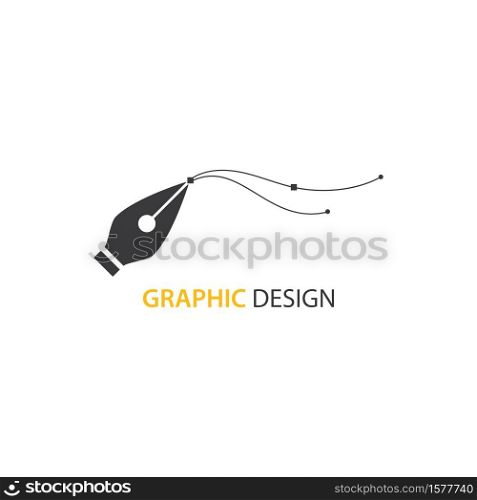Pentool icon flat design vector
