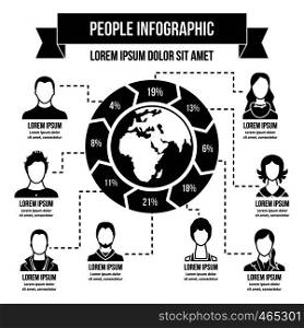 Peolple infographic banner concept. Simple illustration of people infographic vector poster concept for web. People infographic concept, simple style