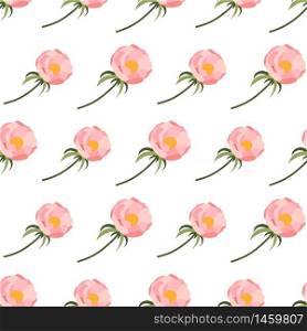Peony flower seamless pattern for print design. Vintage vector illustration for fabric, wrapping paper, background, wallpaper.. Peony flower seamless pattern for print design.