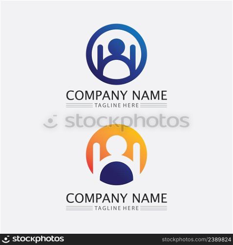 Peop≤logo, Team, Succes peop≤work, Group and Comμnity, Group Company and Busi≠ss logo vector and design Care, Family icon Succes logo
