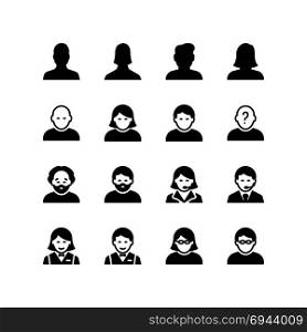 People and avatar icon set