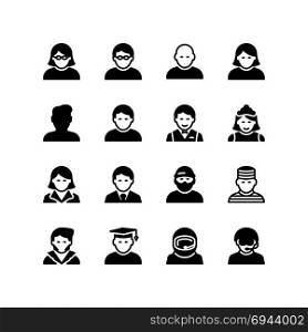People and gender icon set