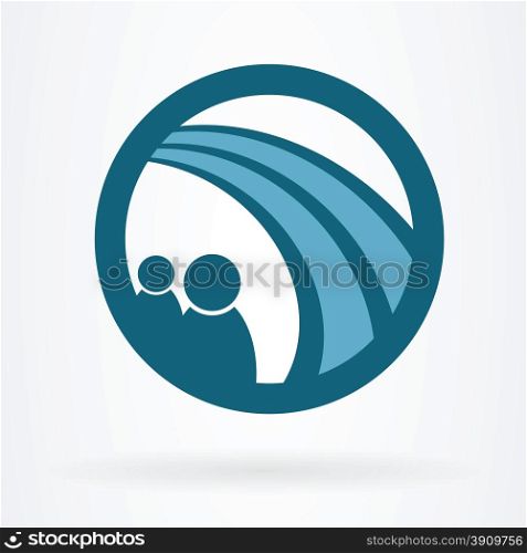 people and road symbol icon vector illustration