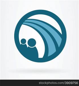 people and road symbol icon vector illustration