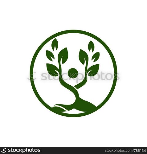 people and the leaf logo template