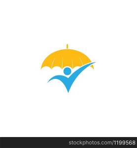 People and Umbrella logo concept