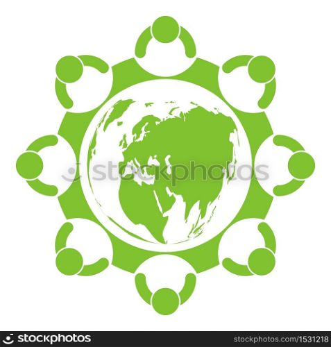 people around Ecology.Green cities help the world with eco-friendly concept ideas,Vector llustration