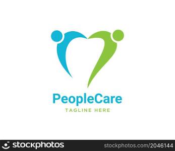 people care logo vector creative design template