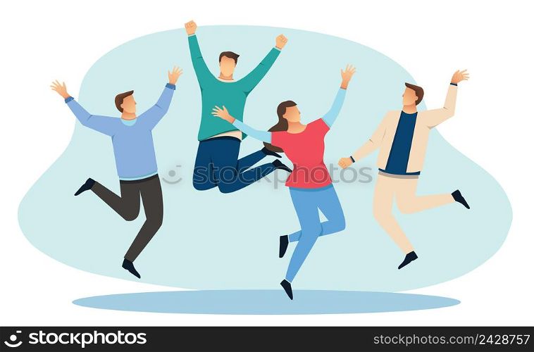 people celebrate , vector illustration