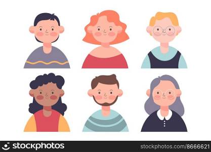 people character avatar set
