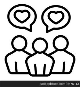 People charity icon outline vector. Event donate. Community flyer. People charity icon outline vector. Event donate