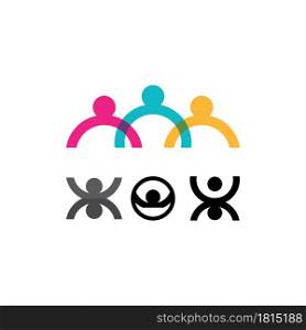 people Community,care group network and social icon design template
