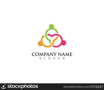 People community logo and vector template design